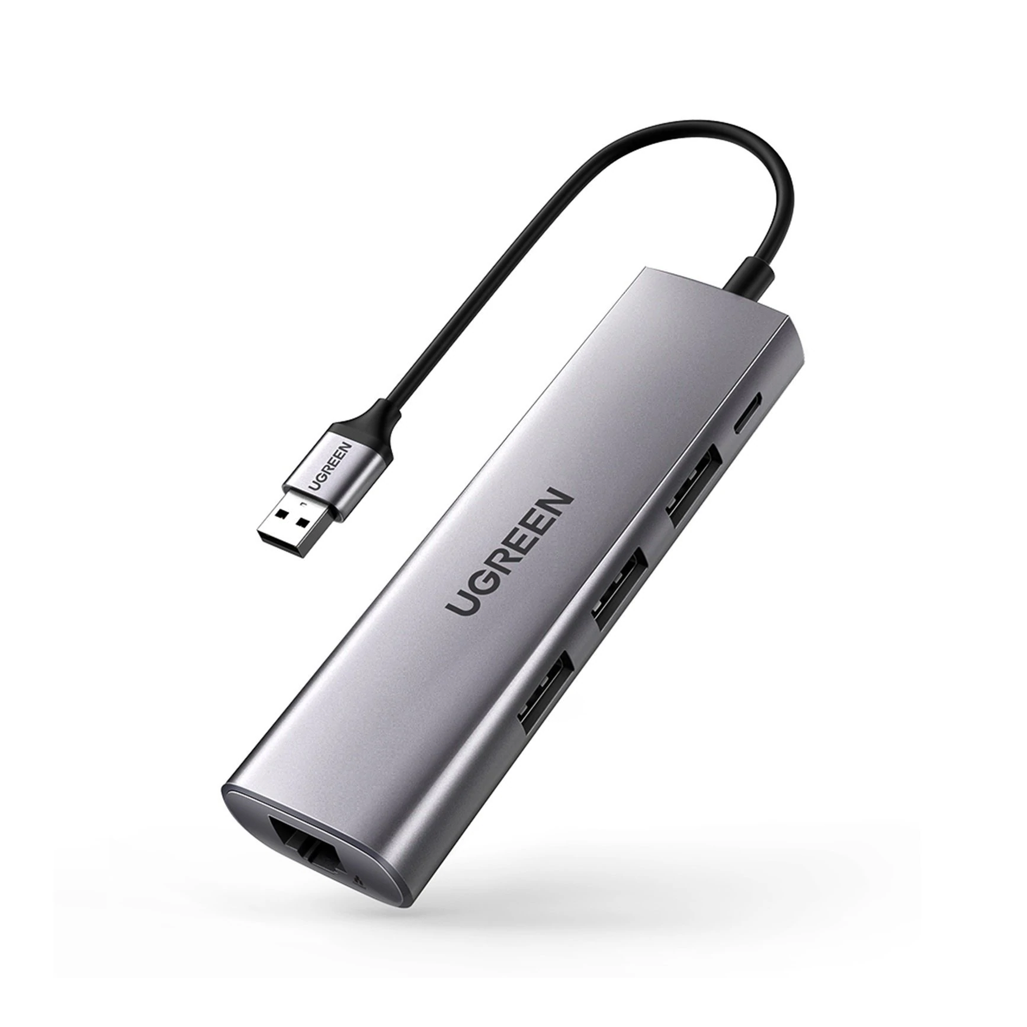 HUB USB-A (Docking Station) 5 en 1 | 3 USB-A 3.0 (5Gbps) | 1 RJ45 (Gigabit Ethernet) | Entrada Micro USB | Luz Indicadora LED | Doble Chip de Última Generación | Caja ABS + PC | Interfaz Niquelada | Color Gris Metalizado. HUB USB-A (Docking Station) 5 en 1 | 3 USB-A 3.0 (5Gbps) | 1 RJ45 (Gigabit Ethernet) | Entrada Micro USB | Luz Indicadora LED | Doble Chip de Última Generación | Caja ABS + PC | Interfaz Niquelada | Color Gris Metalizado.